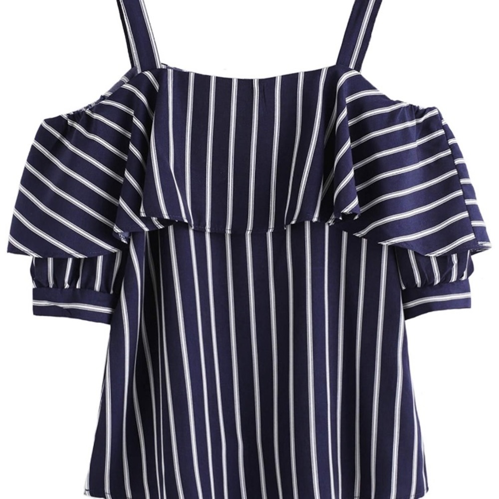 Milumia spaghetti strap cold shoulder top